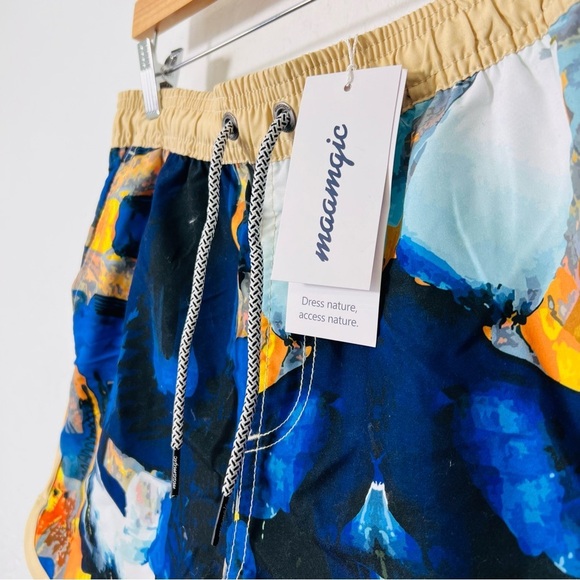 Maamgic NWT Vintage Style Swim Trunks Small - Picture 3 of 7